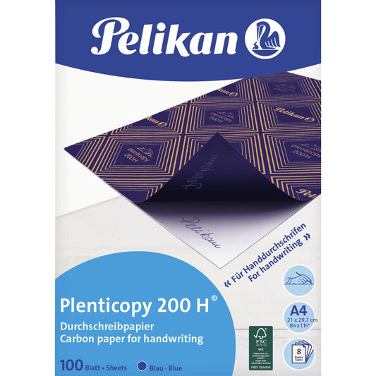 Pelikan Handdurchschreibepapier plenticopy 200 H DIN A4 blau 100 Bl./Pack.