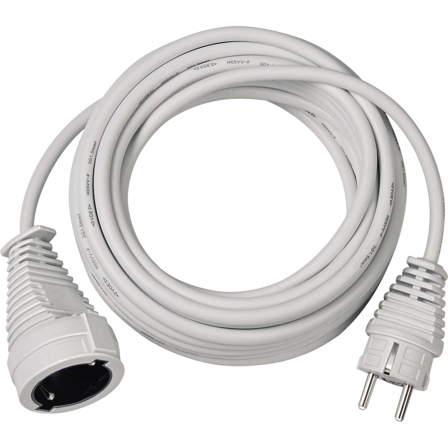 brennenstuhl® Verlängerungskabel H05VV-F 3G1,5 10m IP20 Kunststoff weiß