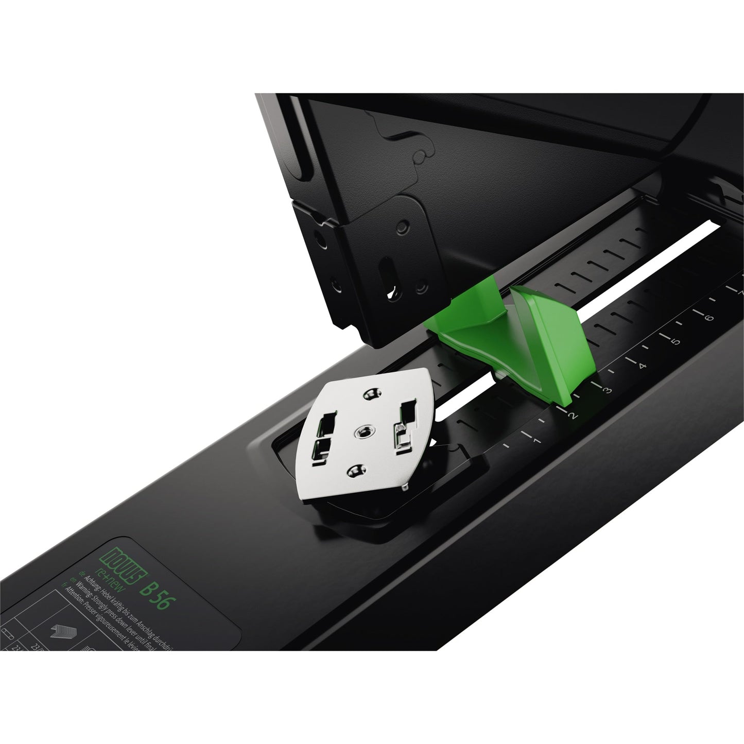 NOVUS Blockheftgerät B 56 re+new 23/8-24 SUPER fest/bypass 200 Bl. (80 g/m²) Metall/Kunststoff, 82 % recycelt schwarz