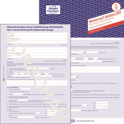 Avery Zweckform Mietvertrag 2253 DIN A4 selbstdurchschreibend 1 Durchschlag 8 Bl.