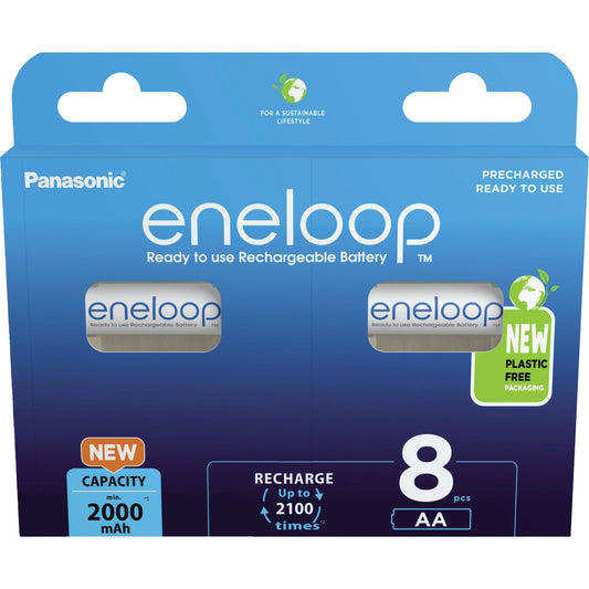 Panasonic Akku eneloop AA/Mignon HR6 Nickel-Metallhydrid 1,2V 2.000 mAh 8 St./Pack.
