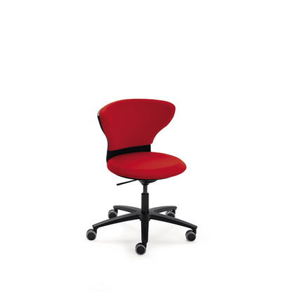 Sedus Bürodrehstuhl turn around 42-55cm Rolle ungebremst (für Hartboden) rot