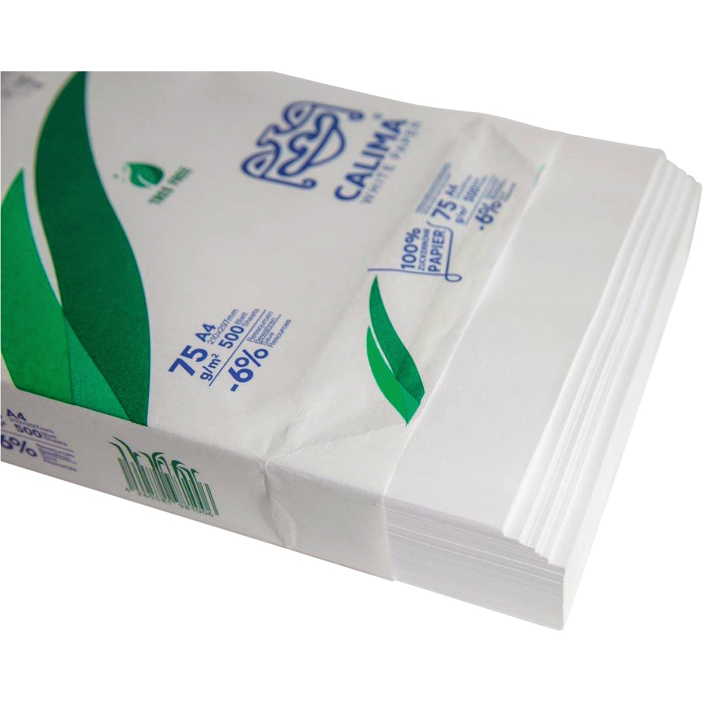 CALIMA Kopierpapier WHITE PAPER DIN A4 75g/m² elementar chlorfrei gebleicht 100 % Zuckerrohr weiß 500 Bl./Pack.