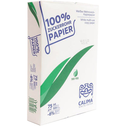 CALIMA Kopierpapier WHITE PAPER DIN A4 75g/m² elementar chlorfrei gebleicht 100 % Zuckerrohr weiß 500 Bl./Pack.