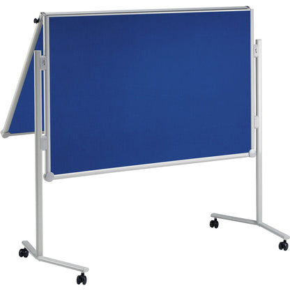 MAUL Moderationstafel MAULpro Maße der Oberfläche: 120 x 150 cm (B x H) inkl. Rollensatz, Blockhalter, Verbindungsklammern Textil blau