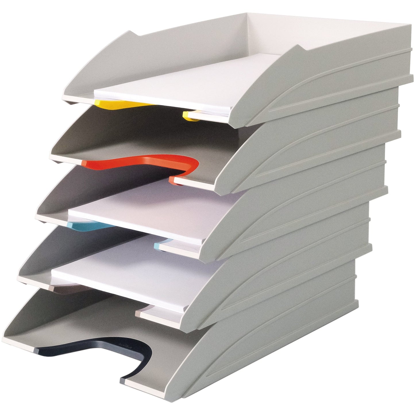 DURABLE Briefablage VARICOLOR® MIX TRAY SET DIN A4-C4 Polystyrol Farbe: weiß