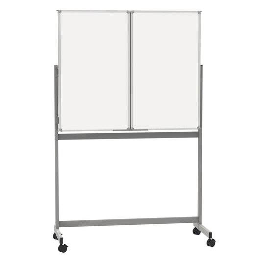 MAUL Klapptafel Mobile MAULstandard 150/300 x 100 cm (B x H) Stahlblech weiß