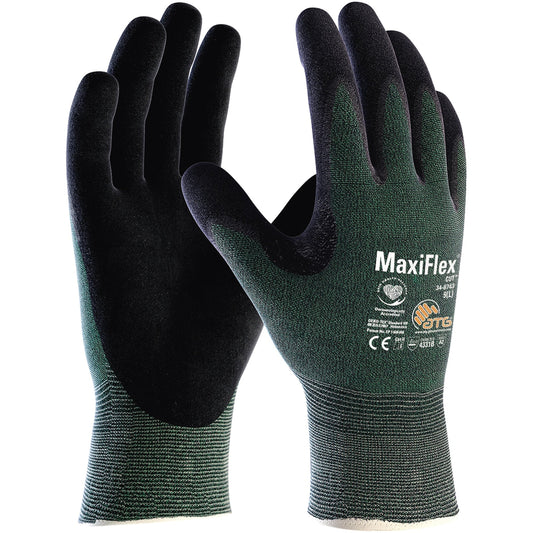 ATG® Arbeitshandschuhe MaxiFlex® CutT 7 Nylon/Glasfaser grün/schwarz