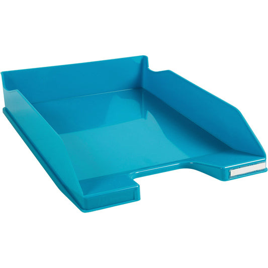 Exacompta Briefablage Combo Midi Bee Blue DIN A4, Überbreite Kunststoff, recycelt Farbe: türkis