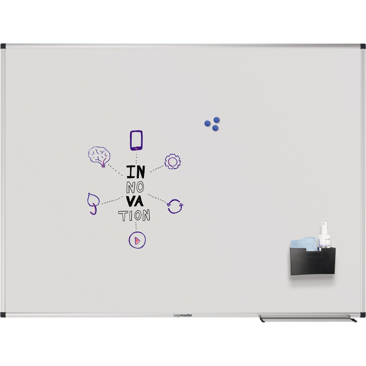 Legamaster Whiteboard UNITE Maße der Oberfläche: 120 x 90 cm (B x H) Tafel magnethaftend nicht beidseitig beschreibbar Stahl lackiert weiß