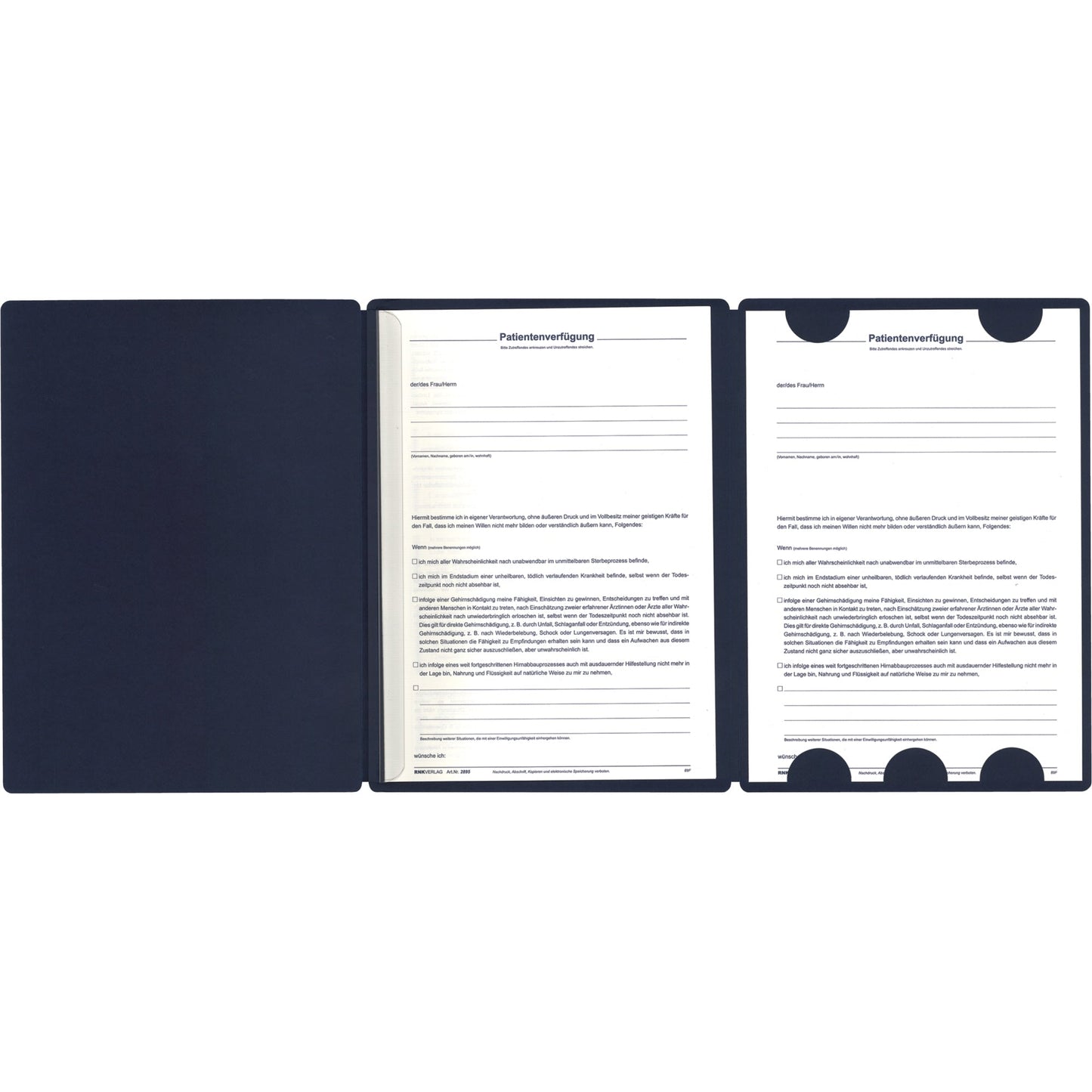RNK Verlag Vorsorgemappe Meine Patientenverfügung 2 Personen Umfangreiche Erläuterungen, je 2 x Patientenverfügung, Vorsorgevollmacht, Betreuungsverfügung, Anmeldungen zum Zentralen Vorsorgeregister, Organspendeausweis, Hinweiskarten für Brieftasche
