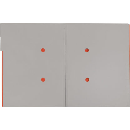 Leitz Ordnungsmappe Recycle DIN A4 275g/m² Karton, 100 % recycelt Farbe: rot Farbe des Fächerblocks: grau 6 Fächer