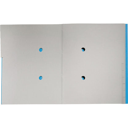 Leitz Ordnungsmappe Recycle DIN A4 275g/m² Karton, 100 % recycelt Farbe: blau Farbe des Fächerblocks: grau 12 Fächer