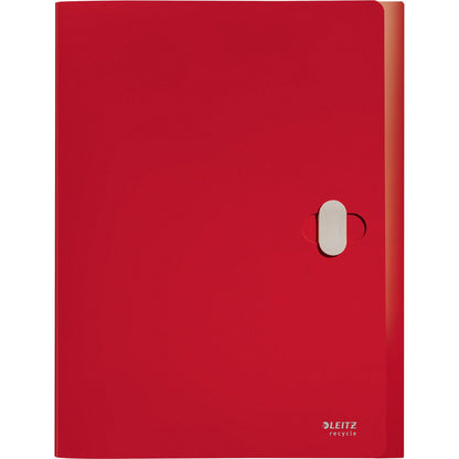 Leitz Heftbox Recycle 25,4 x 33 cm (B x H) DIN A4 38mm Sicherheitsverschluss Polypropylen, 80 % recycelt rot
