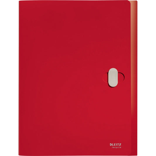 Leitz Heftbox Recycle 25,4 x 33 cm (B x H) DIN A4 38mm Sicherheitsverschluss Polypropylen, 80 % recycelt rot