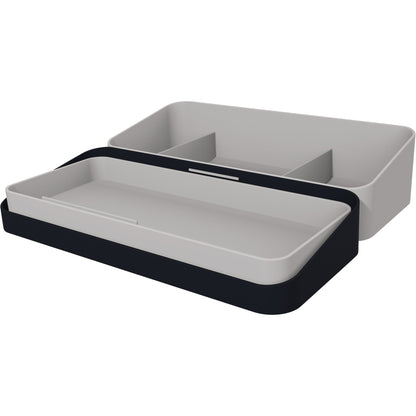 helit Tischorganizer the companion 22,5 x 5,6 x 10 cm (B x H x T) nicht gefüllt Kunststoff, recycelt schwarz/grau