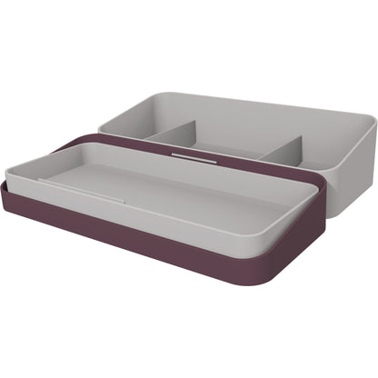 helit Tischorganizer the companion 22,5 x 5,6 x 10 cm (B x H x T) nicht gefüllt Kunststoff, recycelt rot/grau