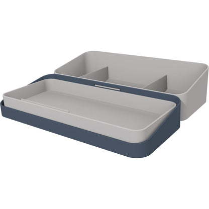 helit Tischorganizer the companion 22,5 x 5,6 x 10 cm (B x H x T) nicht gefüllt Kunststoff, recycelt blau/grau