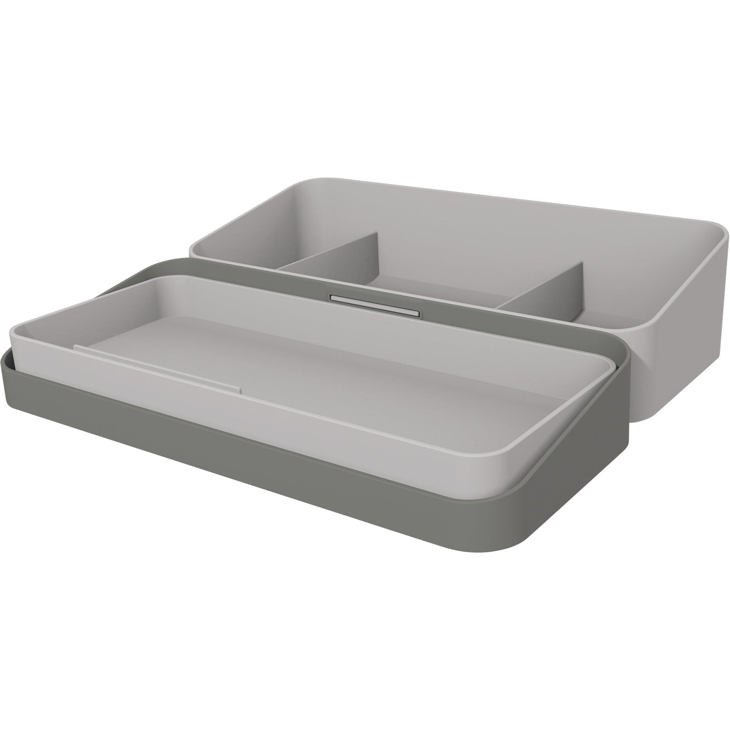 helit Tischorganizer the companion 22,5 x 5,6 x 10 cm (B x H x T) nicht gefüllt Kunststoff, recycelt lichtgrau/grau