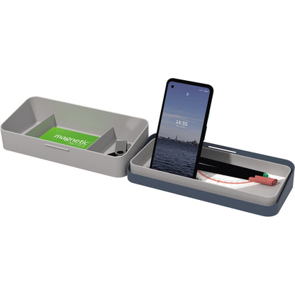helit Tischorganizer the companion 22,5 x 5,6 x 10 cm (B x H x T) nicht gefüllt Kunststoff, recycelt blau/grau