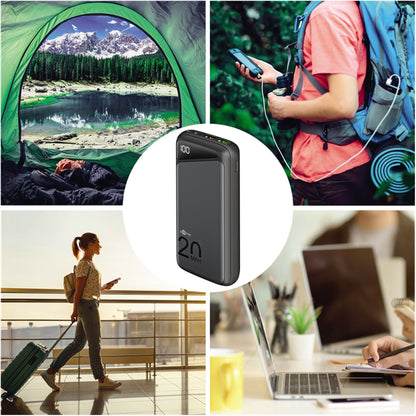 Goobay® Powerbank Produktverwendung: USB-fähige Geräte 69 x 27,5 x 140 mm (B x H x T) Micro-USB, 2 x USB 3.0, USB-C inkl. USB-Kabel schwarz