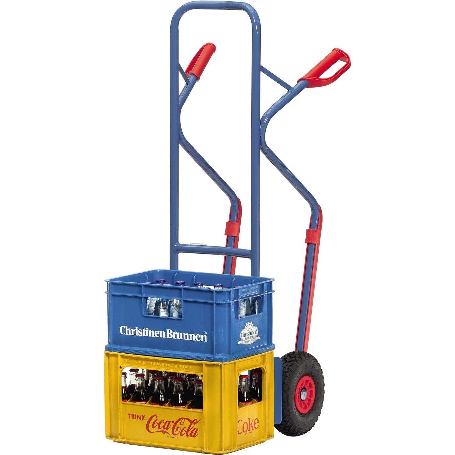 Fetra Sackkarre 58 x 130 cm (B x H) 300kg Stahl blau/rot/schwarz