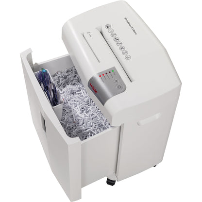 HSM® Aktenvernichter shredstar X12pro P-5 Papier, Heftklammern, Büroklammern, Kreditkarten, CDs/DVDs Partikelschnitt weiß