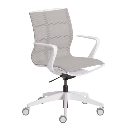 Sedus Bürodrehstuhl se:joy 39-51cm Wippmechanik Rolle ungebremst (für Hartboden) Kunststoff hellgrau