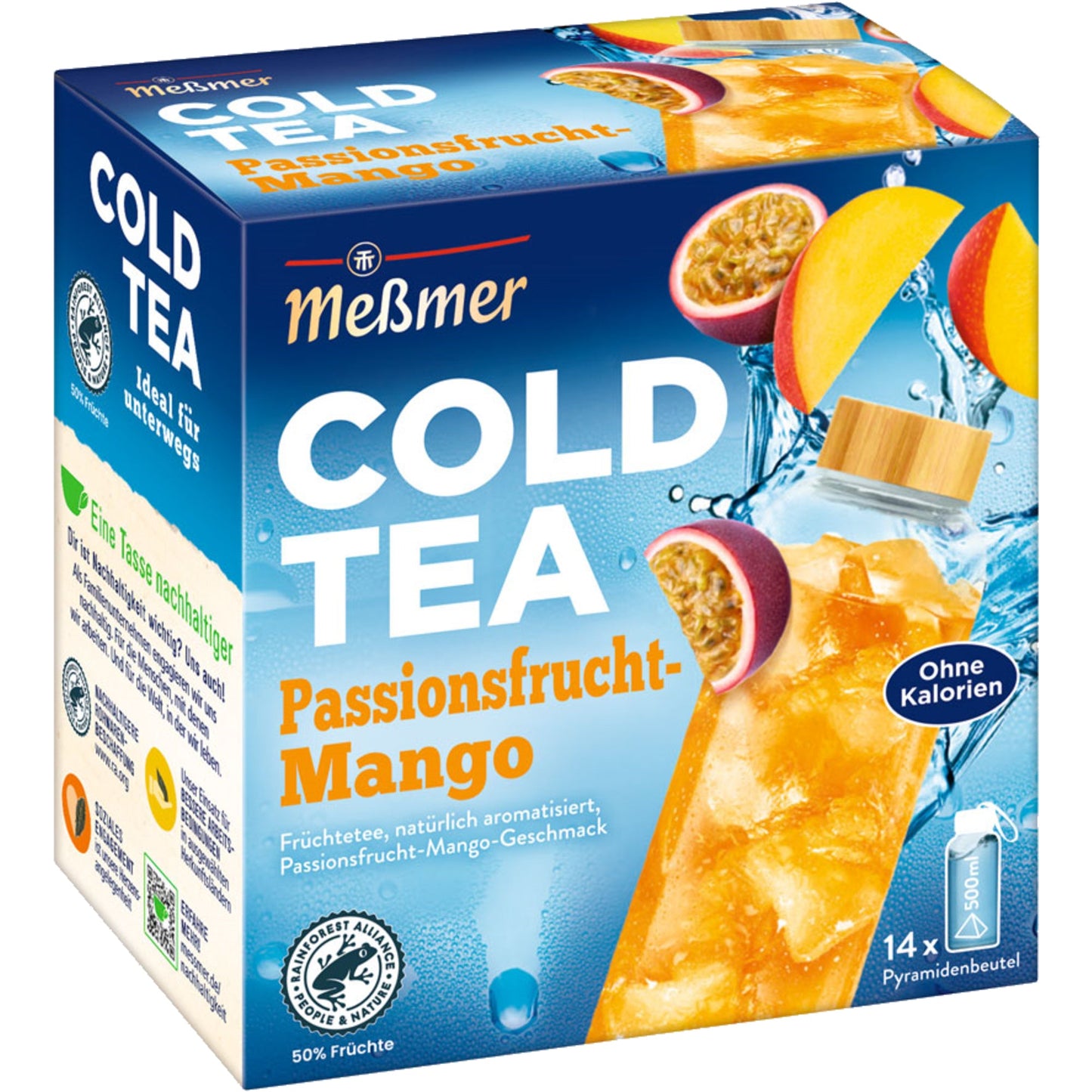 Meßmer Tee Cold Tea Passionsfrucht-Mango 14 Btl./Pack.