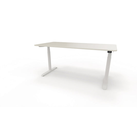 Schreibtisch se:lab e-desk Maße: 1.600 x 650-1.280 x 800 mm (B x H x T) Holz weiß