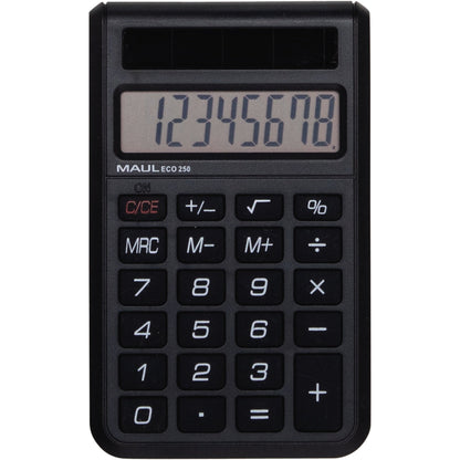MAUL Taschenrechner ECO 250 1 x 8-stellig schwarz Solar-Energie