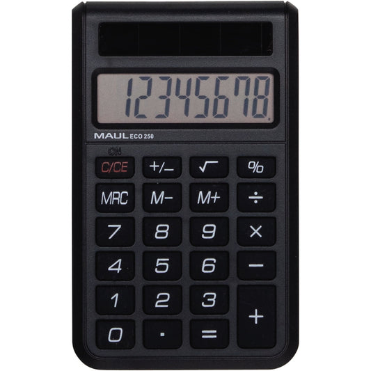 MAUL Taschenrechner ECO 250 1 x 8-stellig schwarz Solar-Energie