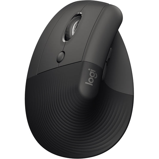 Logitech Optische PC Maus Lift Linkshänder ergonomisch USB-A 10m Batterie inkl. Bolt USB-Empfänger, Schnellstartanleitung graphite