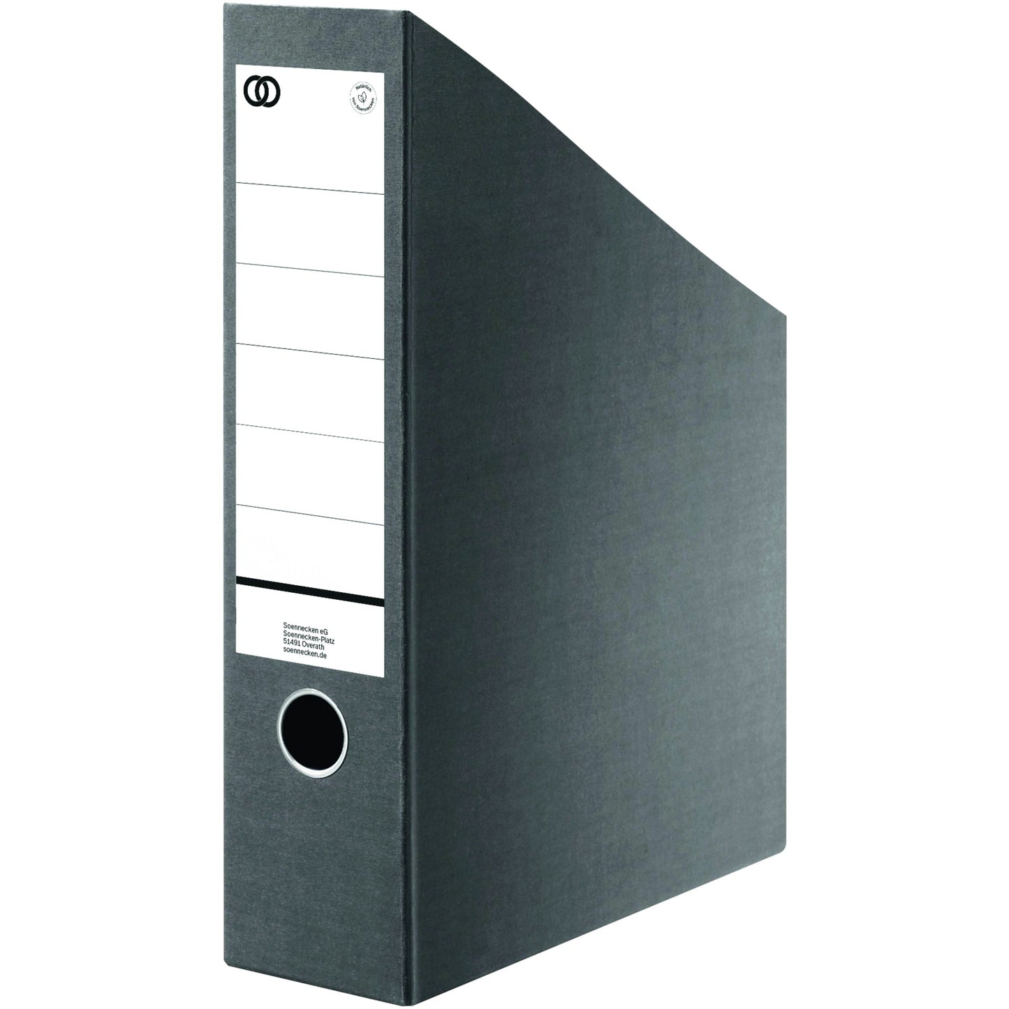 Soennecken Stehsammler oeco 7,5 x 32,1 x 24,5 cm (B x H x T) DIN A4, DINC4 Werkstoff: Hartpappe, recycelt grau/schwarz