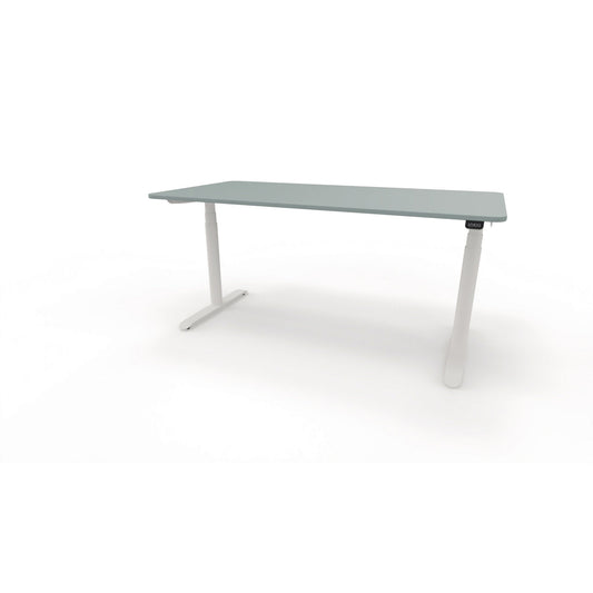 Schreibtisch se:lab e-desk Maße: 1.600 x 650-1.280 x 800 mm (B x H x T) Holz fjordgrün