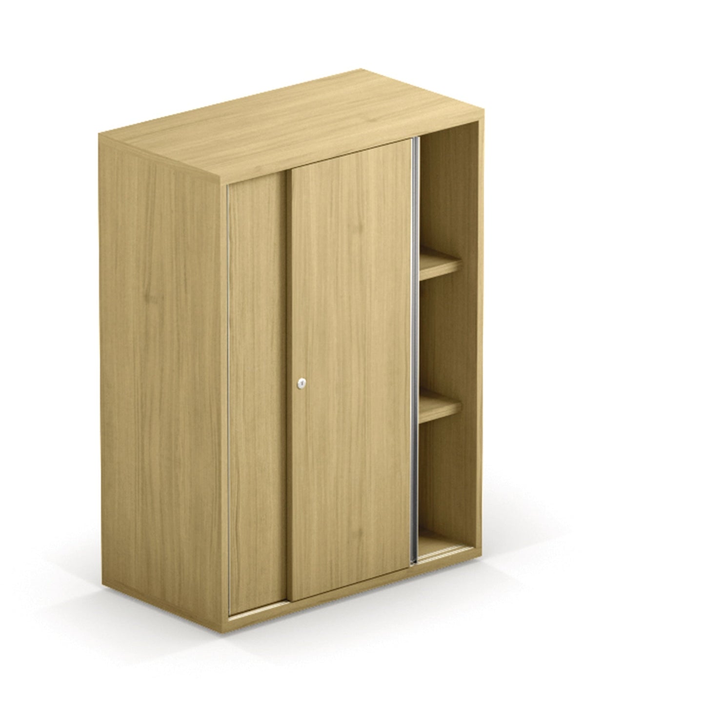 Schiebetürenschrank grand slam 800 x 1.148 x 436 mm (B x H x T) 2 Fachböden Holz eiche hell