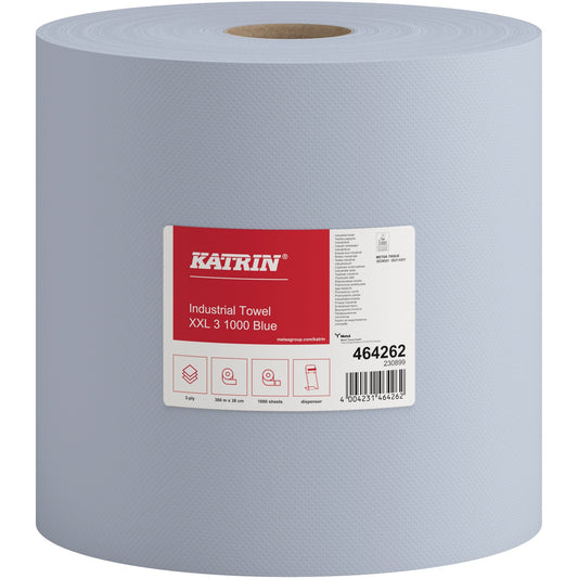 Katrin Putzrollen XXL 3 38 cm x 360 m (B x L) 3-lagig Tissue blau