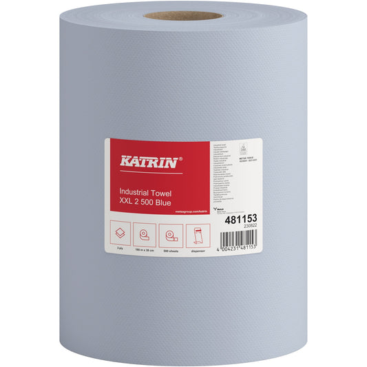 Katrin Wischtücher XXL 2 38 cm x 180 m (B x L) Tissue blau 2 Rl./Pack.
