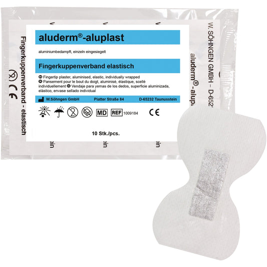 aluderm® Pflaster aluplast 4,3 x 7,2 cm (B x L) Polyestervlies, aluminiumbedampft weiß 10 St./Pack.