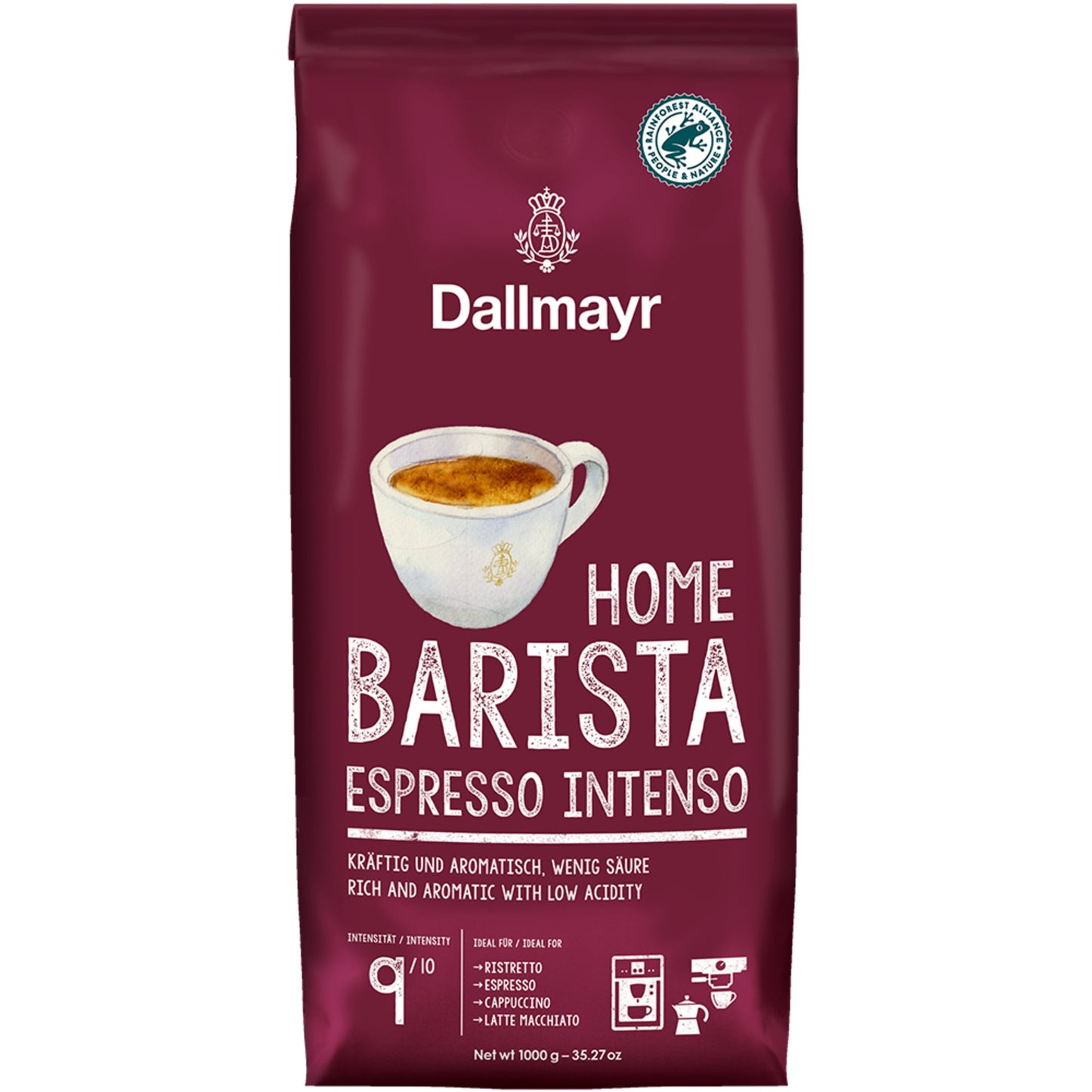 Dallmayr Espresso Home Barista Intenso ganze Bohne 1.000 g/Pack.