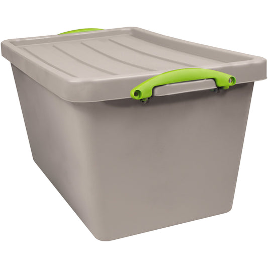 Really Useful Box Aufbewahrungsbox Recycling 40 x 35 x 60 cm (B x H x T) 56l Polypropylen, 100 % recycelt taubengrau