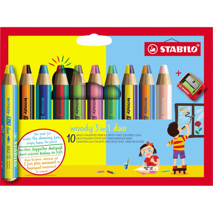 STABILO® Buntstift woody 3 in 1 duo 10 St./Pack.
