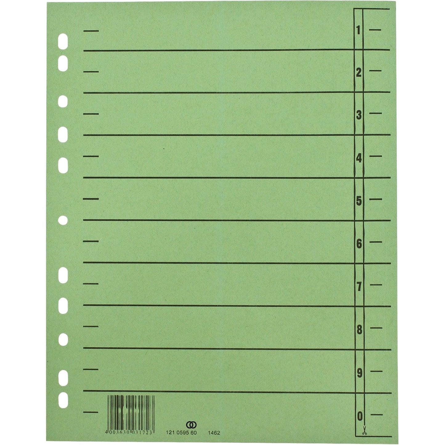 Soennecken Trennblatt oeco DIN A4 Recyclingkarton grün 100 St./Pack.