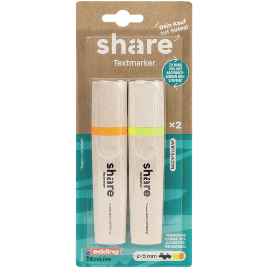 share Textmarker 2-5mm Keilspitze 2 St./Pack.
