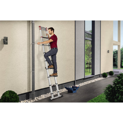 Hailo Teleskopleiter T80 FlexLine 80 cm x 3,22 m (B x H) 150kg Aluminium, eloxiert