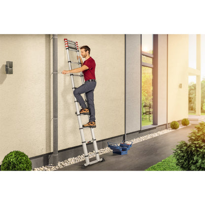 Hailo Teleskopleiter T80 FlexLine 87 cm x 3,8 m (B x H) 150kg Aluminium, eloxiert