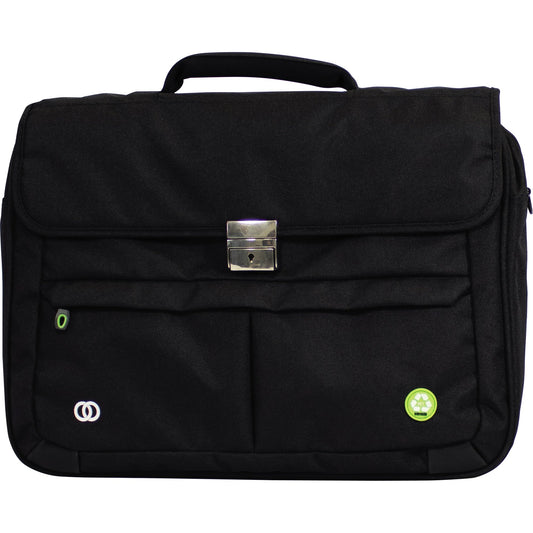 Soennecken Aktentasche oeco RPET Außenmaße: 43 x 34 x 12 cm (B x H x T) Steckverschluss PET, recycelt schwarz