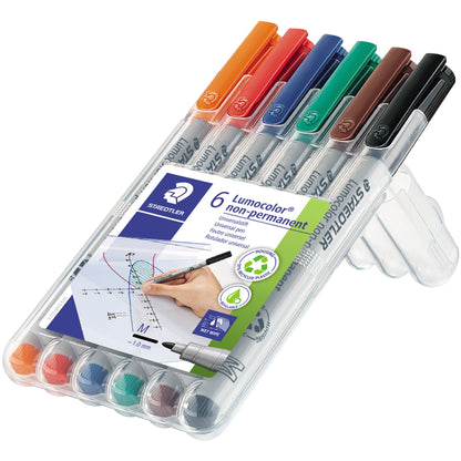 STAEDTLER® Folienstift Lumocolor® non-permanent 315 1mm farbig sortiert nicht dokumentenecht 6 St./Pack.