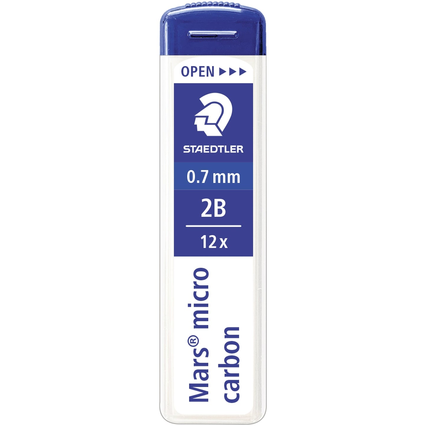 STAEDTLER® Feinmine Mars® micro carbon 250 0,7mm 2B schwarz 12 St./Pack.