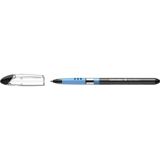 Schneider Kugelschreiber Slider Basic 0,7mm schwarz Mine nicht auswechselbar dokumentenecht Schaftfarbe: transparent